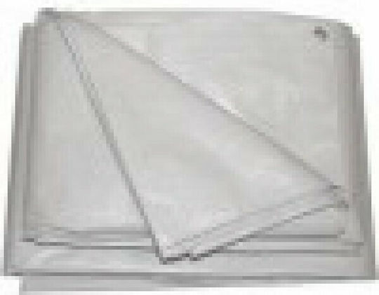 Krausmann Αδιάβροχος Μουσαμάς 180gr/m² 8x12m Ελαφρού Τύπου Λευκός
