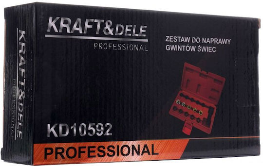 Kraft & Dele Tool Set 16pcs Spark Plug Thread Repair
