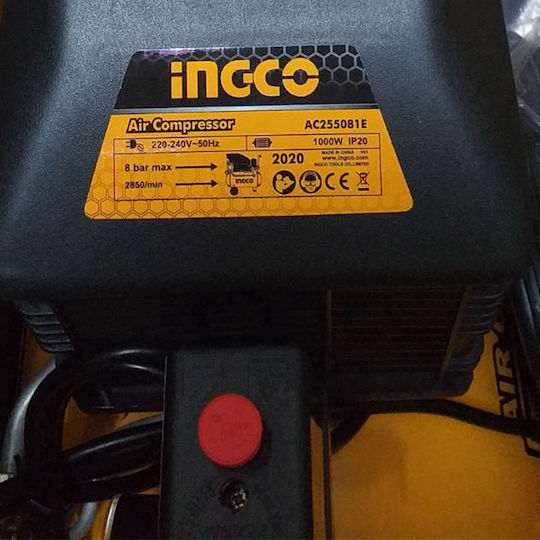 Ingco Κομπρεσέρ Αέρος 96dB με Ισχύ 1.34hp και Αεροφυλάκιο 50lt