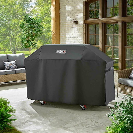 Weber Premium Grill Cover Black from Polyester with UV Protection 110.24cmx18.54cmx65.02cmcm