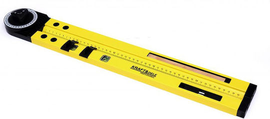 Kraft & Dele Goniometru Constructori / Construcții Lungime 60cm cu Raportor și Nivel cu Bule de Aer din Aluminiu