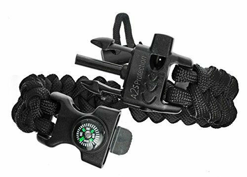 A2S Armbänder Überleben mit Pfeife und Feuerstarter