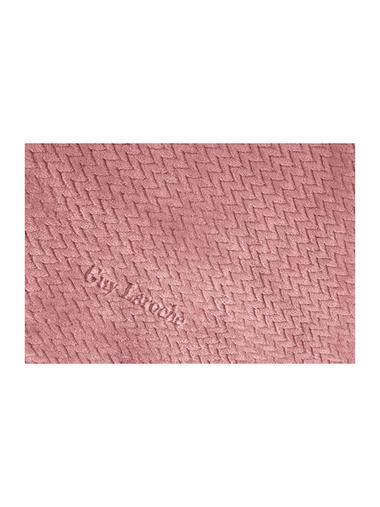 Guy Laroche Rombus Blanket Fleece Queen 220x240cm. Coral