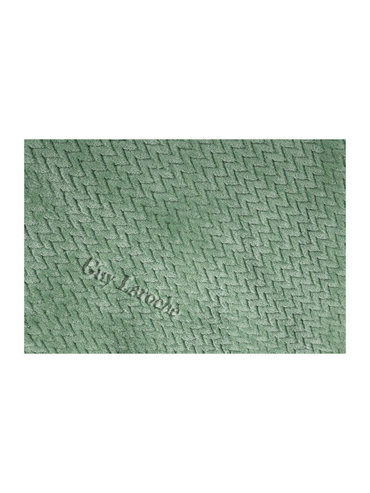 Guy Laroche Rombus Blanket Fleece Single 160x220cm. Olive