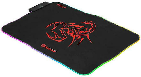 Marvo MG08 Gaming Mouse Pad Medium (350mm) με RGB Φωτισμό Μαύρο