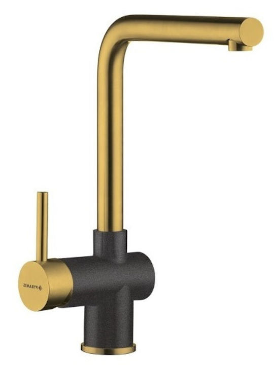 Pyramis Mandolin PVD Kitchen Faucet Counter Gold