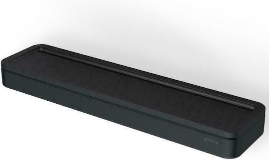 Geesa Frame Montat pe perete Raft Baie Metal 26x6.5x2.5cm Negru Mat Neagră