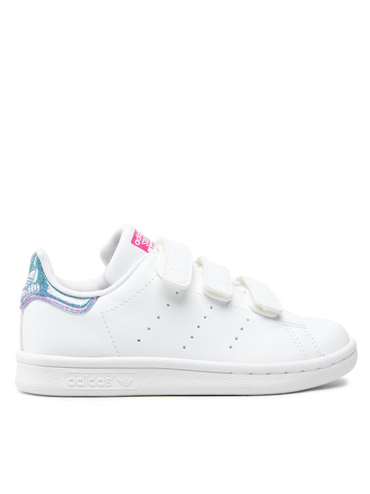 Adidas Παιδικά Sneakers Stan Smith CF με Σκρατς Cloud White / Cloud White / Core Black