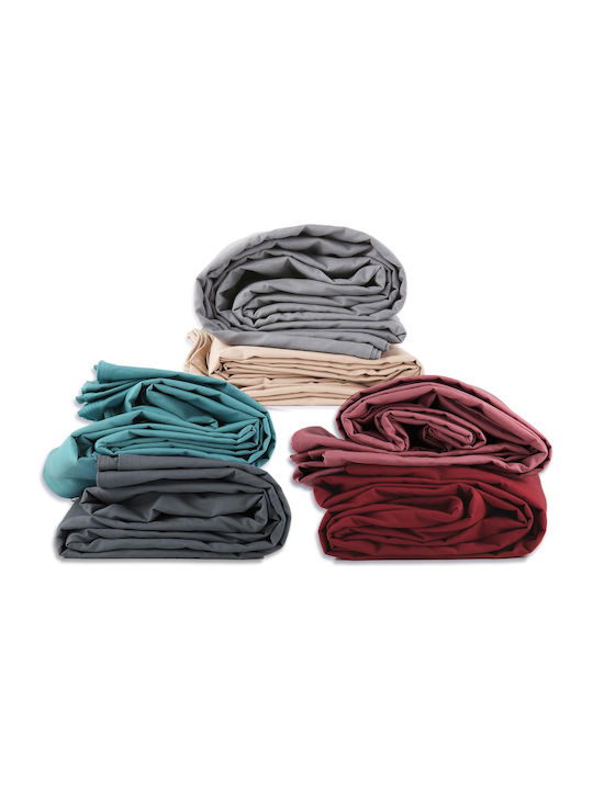 Nef-Nef Homeware Duvet Cover Cotton Queen 230x240 Basic Dusty Petrol