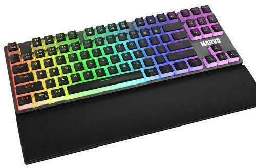 Marvo KG946 Gaming Mechanische Tastatur Tenkeyless mit Benutzerdefiniert Blau Schaltern und RGB-Beleuchtung (Englisch US)