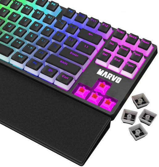 Marvo KG946 Gaming Mechanische Tastatur Tenkeyless mit Benutzerdefiniert Blau Schaltern und RGB-Beleuchtung (Englisch US)