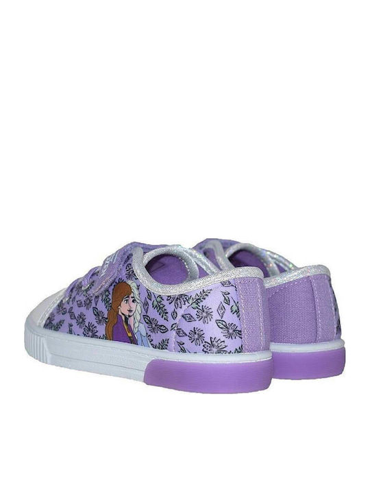 Frozen Kids Sneakers with Scratch & Lights Lilac
