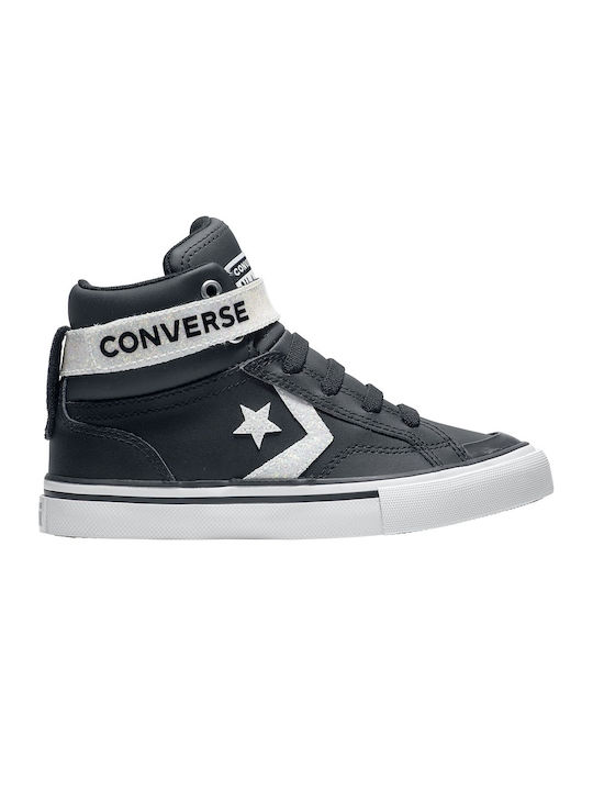 Converse Παιδικά Sneakers High Pro Blaze Strap με Σκρατς για Αγόρι Μαύρα