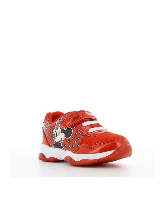 Disney Παιδικό Sneaker με Φωτάκια για Κορίτσι Κόκκινο