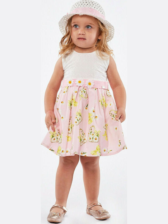 Evita Children's Dress Pink, Yellow