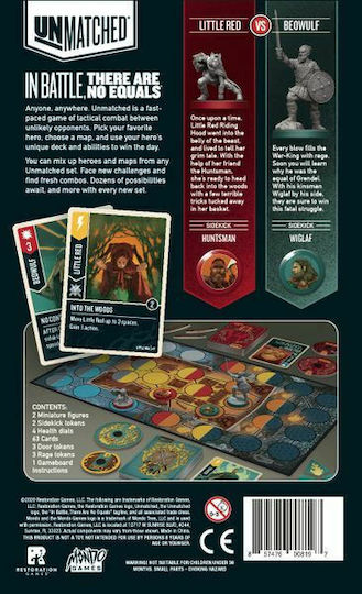 Brettspiel Unmatched Little Red Riding Hood vs. Beowulf 9+ Jahre REO9305 (EN) Mondo Games