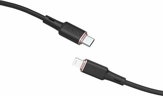 Acefast C2-01 Редовна USB-C към Lightning кабел 30W Черен 1.2м
