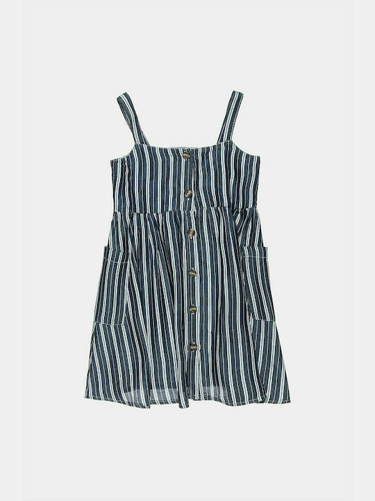 Alouette Kids Dress Striped Sleeveless Blue