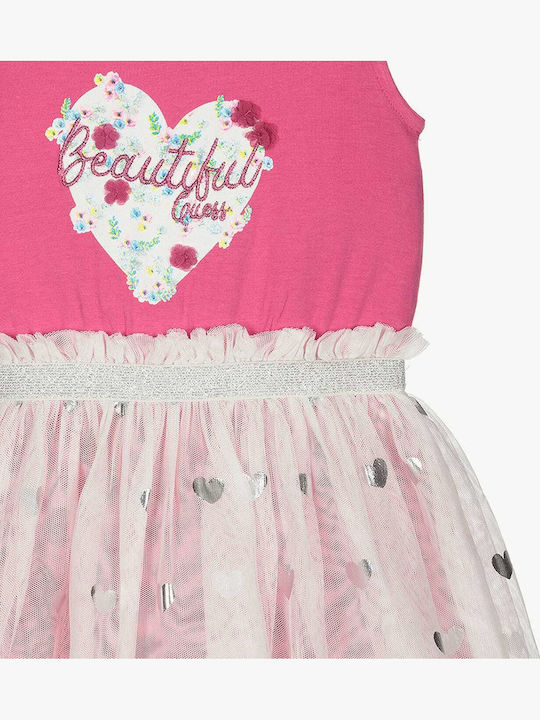Rochie Fete Mâneca Scurtă Set Cu Chilot Fuchsia