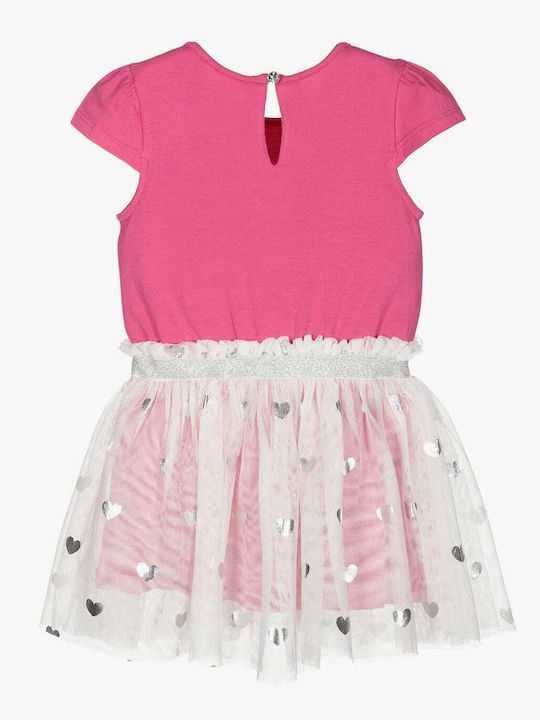 Rochie Fete Mâneca Scurtă Set Cu Chilot Fuchsia