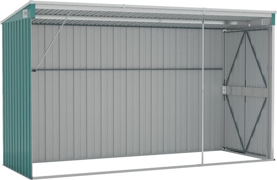 Metallic Garden Shed Galvanized Green with Air Vents M1.18xW2.88xH1.78m