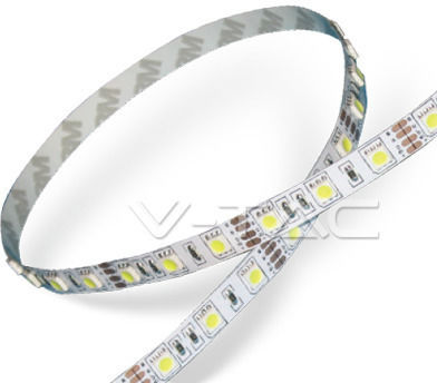 V-TAC Bandă LED Alimentare 24V cu Lumină Alb Cald Lungime 5m și 60 LED-uri pe Metru SMD5050