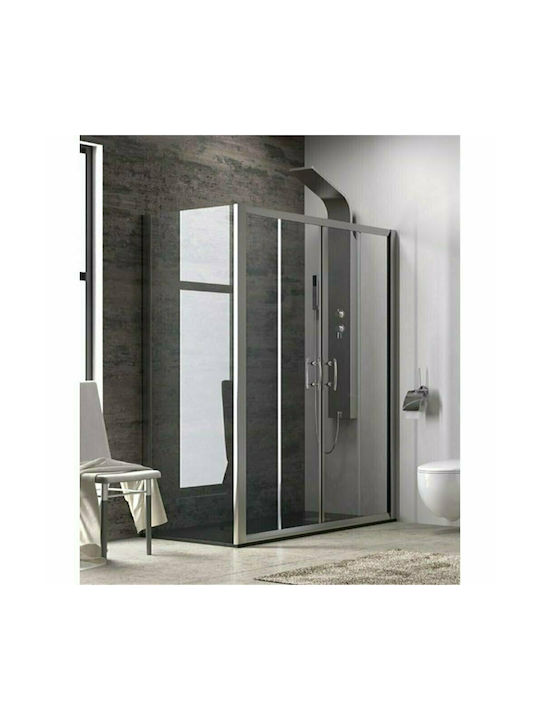Karag Flora 600 SN-10 Cabin for Shower with Sliding Door 220x90x190cm Clear Glass Cromo