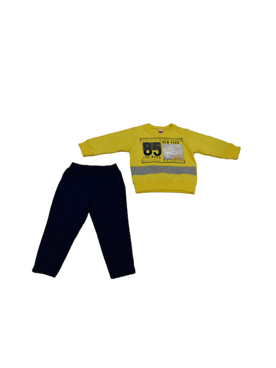 Joyce Kids Sweatpants Set Yellow 2pcs