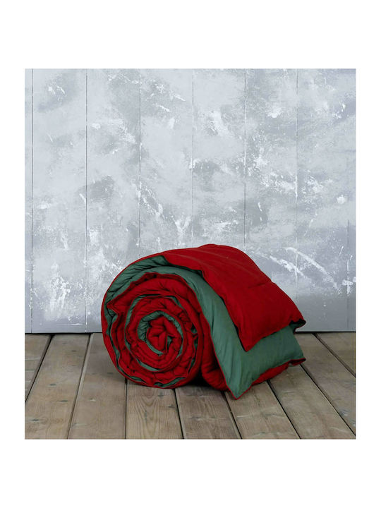 Nima Abalone Single Duvet Cover Set with Pillowcases 160x240 Red Green