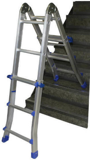 Inox Kiss Multipurpose Ladder 4x4 with Maximum Height 3.98m