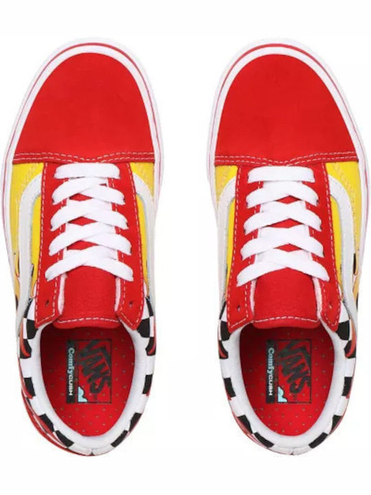 Old Skool Checkerboard Παιδικά Sneakers Κόκκινα