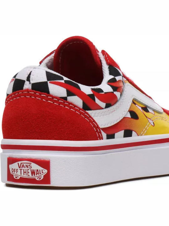 Old Skool Checkerboard Παιδικά Sneakers Κόκκινα