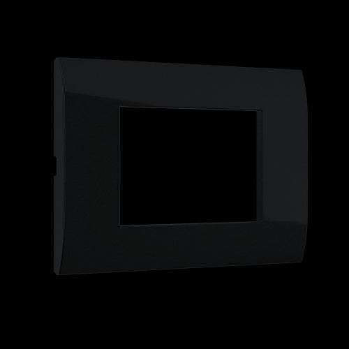 Aca Modys Schalterrahmen Horizontale Montage in Schwarz Farbe 10101433448