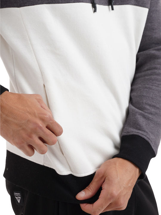 Sweatshirt with Hood Off White / Pencil