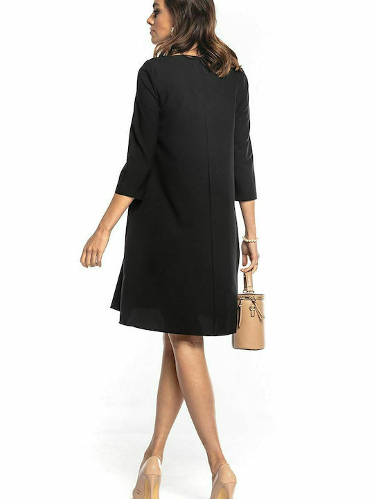 Tessita Mini Dress 3/4 Sleeve Black