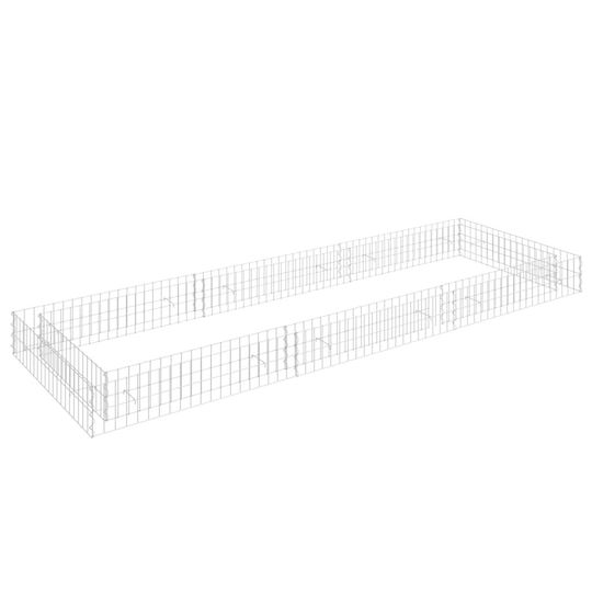 vidaXL Gabin-Box für Gartenzaun Verzinkt 300x100x20cm 1Stück Silver