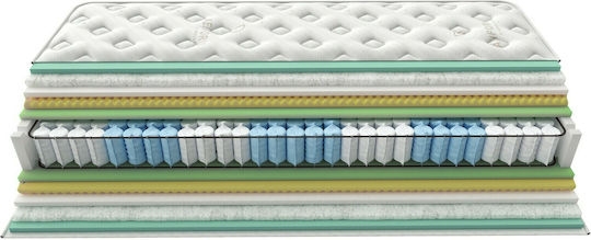 Greco Strom Sand Διπλό Ανατομικό Στρώμα Foam / Memory Foam Διπλής Όψης 150x200x32cm με Ανεξάρτητα Ελατήρια
