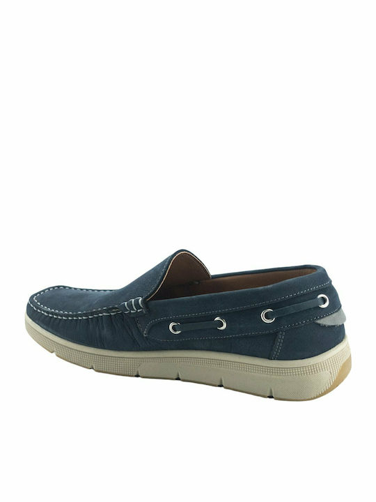 Suede Ανδρικά Μοκασίνια σε Μπλε Χρώμα