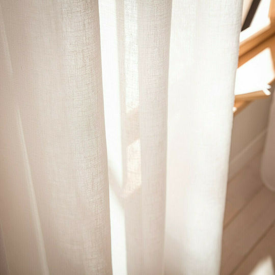 Gofis Home Κουρτίνα με Τρουκς Combe 05 Off White 502 140x280εκ.
