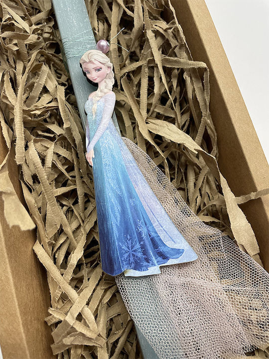 Frozen Έλσα Λαμπάδα Frozen Τετράγωνη Μπλε