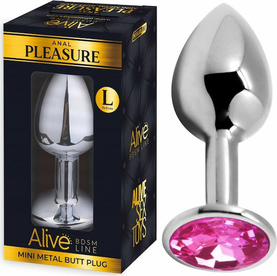 Alive Anal Pleasure Πρωκτική Σφήνα Large Ροζ 9cm