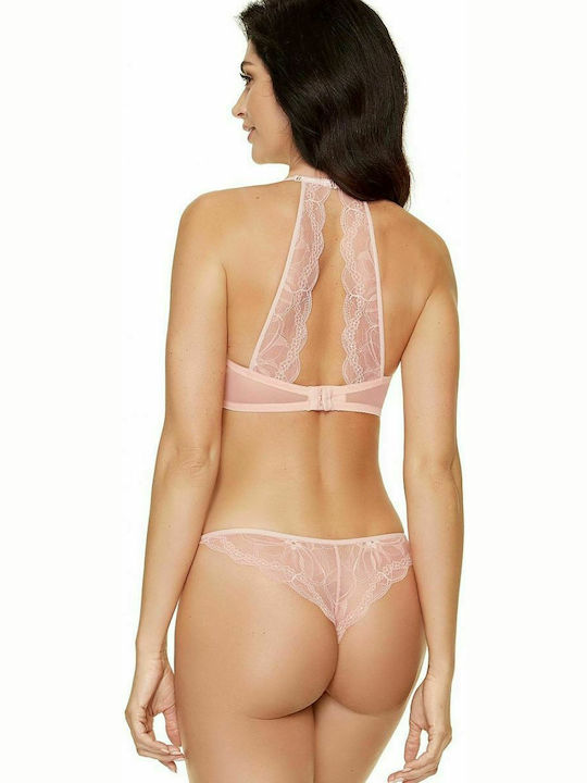 Gorteks Charlize Triangle Triangle Bra without Padding Underwire Pink