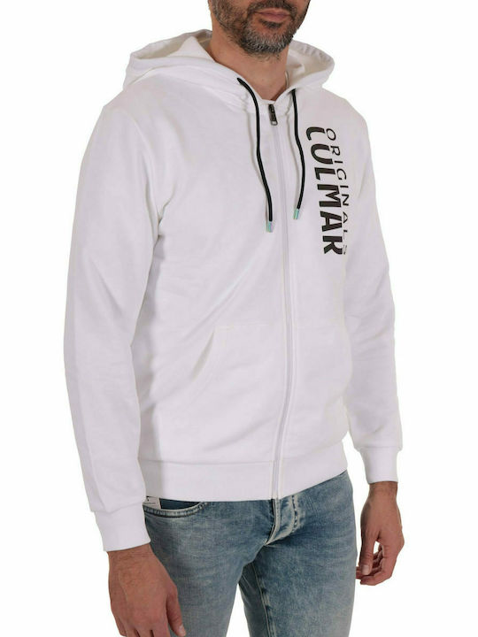 COLMAR SWEATSHIRT ZIPHOOD ABOUT LOGO WHITE