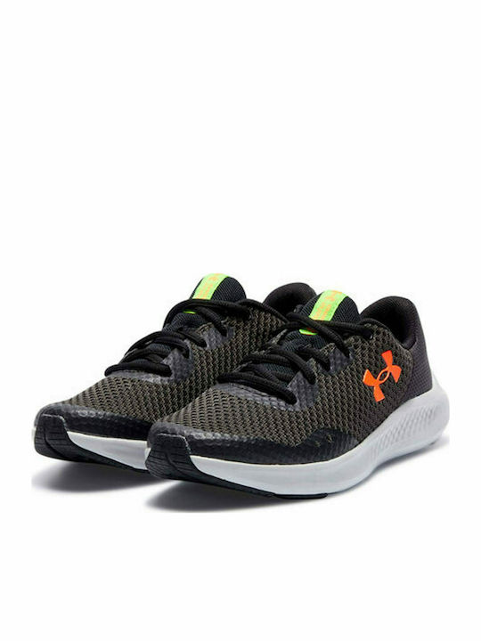 Charged Pursuit 3 Kinder Sportschuhe Laufen mit Schnürsenkeln Schwarz