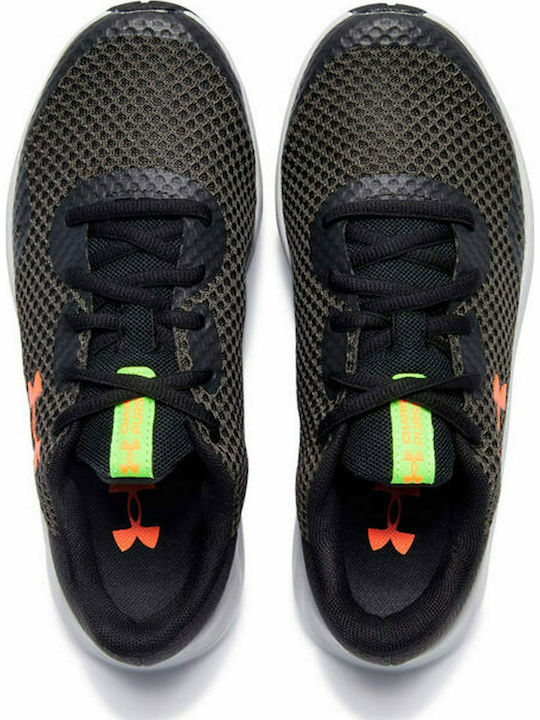 Charged Pursuit 3 Kinder Sportschuhe Laufen mit Schnürsenkeln Schwarz