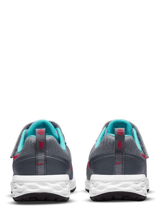 Revolution Kids Sports Shoes Running with Hoop & Loop Closure Grey