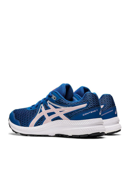 Contend 7 Gs Kids Sports Shoes Running with Laces Blue