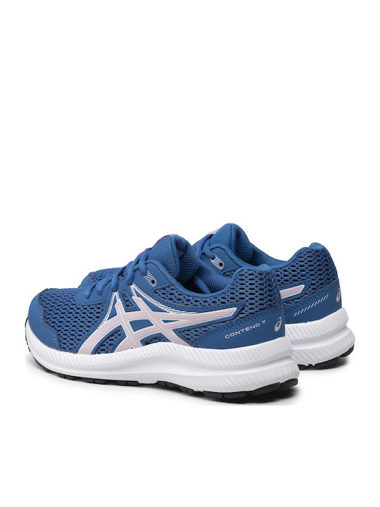 Contend 7 Gs Kids Sports Shoes Running with Laces Blue