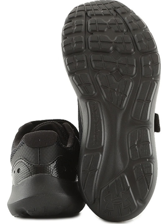 Surge 3 Kids Sports Shoes Running with Hoop & Loop Closure Black