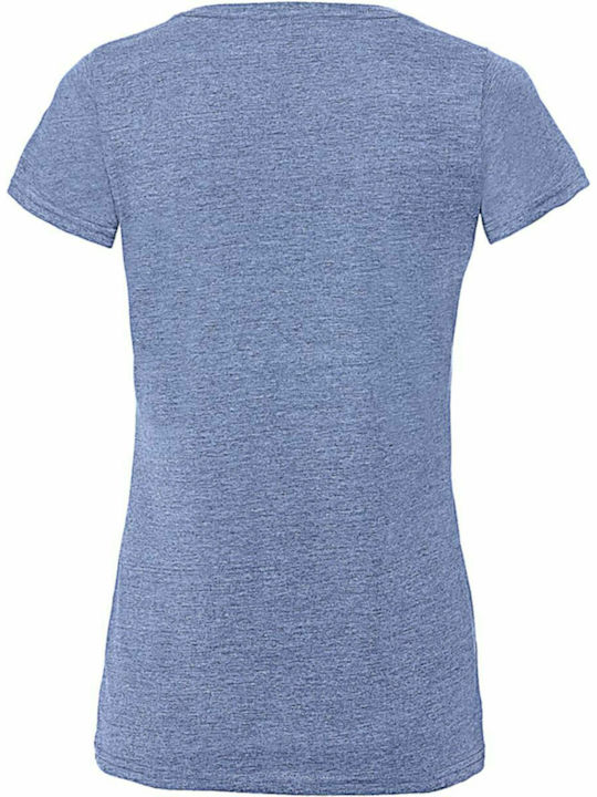 Russell Europe HD Women's Short Sleeve Promotional T-Shirt Blue Marl